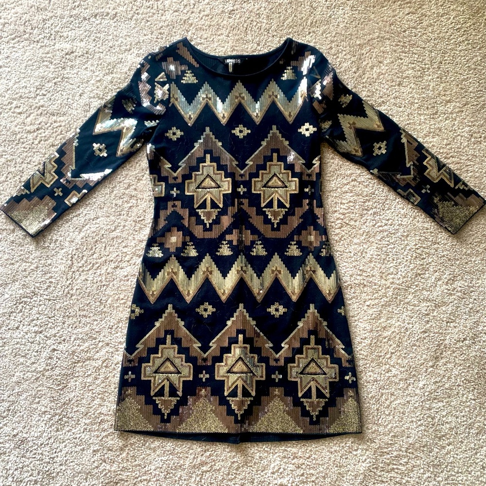 Express mini fitted party dress